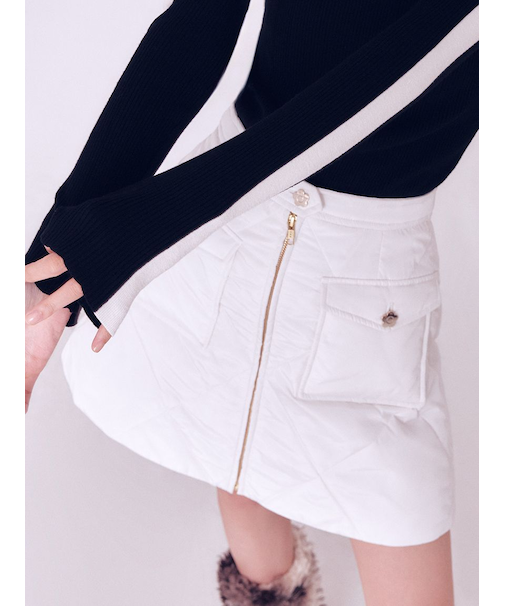 【LILY BROWN×MARY QUANT】デイジー釦キルトダウンミニスカート(Hearts2Hearts着用)