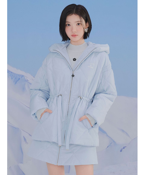 【LILY BROWN×MARY QUANT】デイジー釦キルトダウンミニスカート(Hearts2Hearts着用)