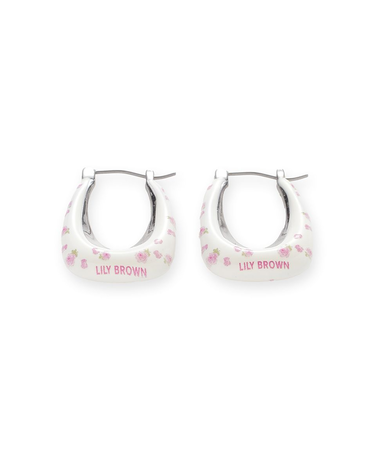 バリエーションフラワープリントピアス