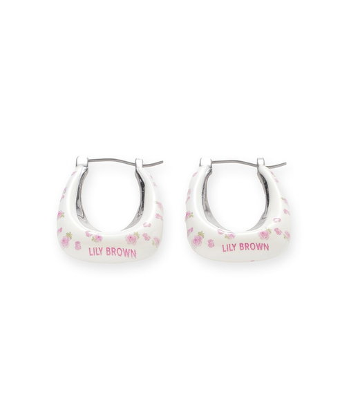 バリエーションフラワープリントピアス