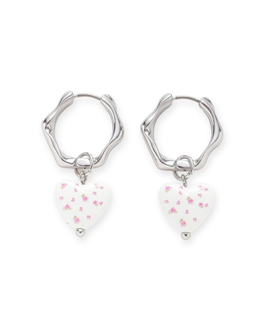 バリエーションフラワープリントピアス