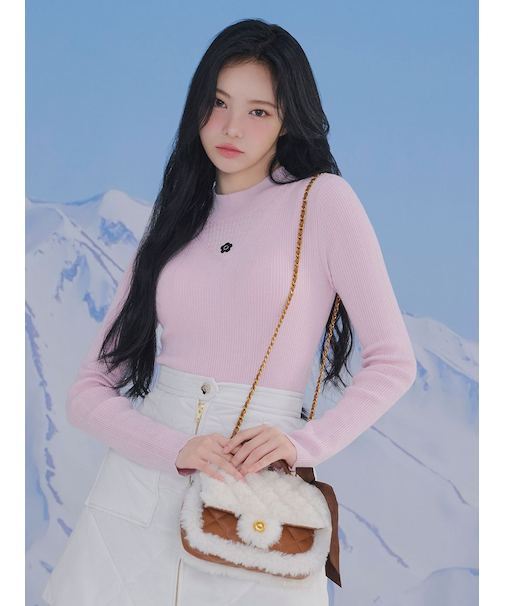 【LILY BROWN×MARY QUANT】デイジー刺繍ソフトリブニットトップス(Hearts2Hearts着用)