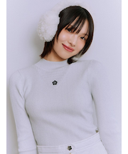 【LILY BROWN×MARY QUANT】デイジー刺繍ソフトリブニットトップス(Hearts2Hearts着用)