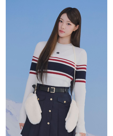 【LILY BROWN×MARY QUANT】デイジー刺繍ソフトリブニットトップス(Hearts2Hearts着用)