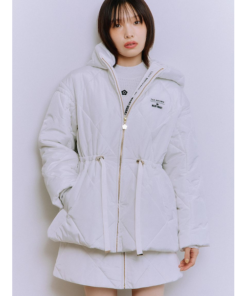 【LILY BROWN×MARY QUANT】デイジーチャーム付きキルトダウンミドルコート(Hearts2Hearts着用)