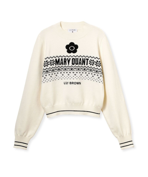 リリーブラウン　ジャガードロゴニットトップス LILY BROWN×MARY QUANT】ジャガードロゴニットトップス(Hearts2Hearts