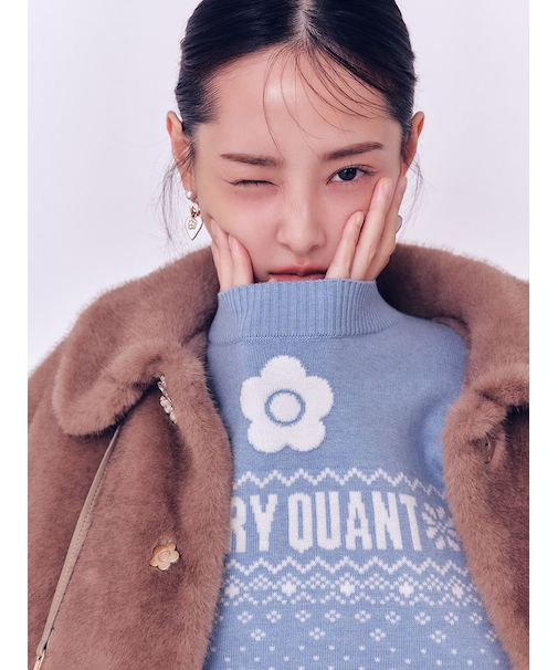 【LILY BROWN×MARY QUANT】ジャガードロゴニットトップス(Hearts2Hearts着用)