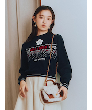 【LILY BROWN×MARY QUANT】ジャガードロゴニットトップス(Hearts2Hearts着用)