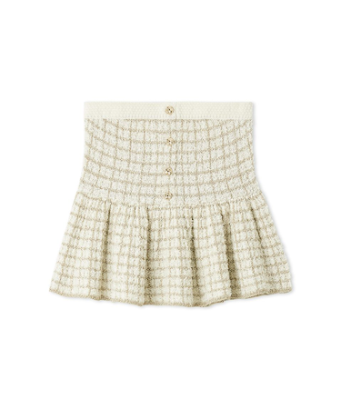 ツイードニットペプラムビスチェ