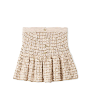 ツイードニットペプラムビスチェ