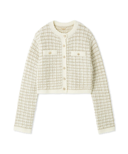 ツイードニットカーディガン