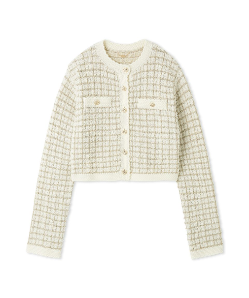 ツイードニットカーディガン