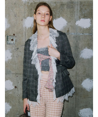 2wayヴィンテージライクレースジャケット