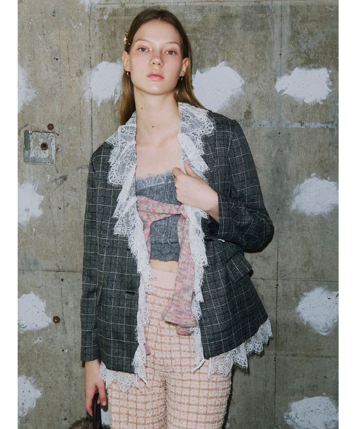 2wayヴィンテージライクレースジャケット