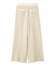 ツイードニットワイドパンツ