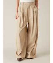 ワイドレッグタックパンツ