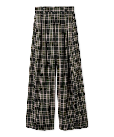 ワイドレッグタックパンツ