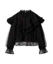 2wayチュールケープブラウス