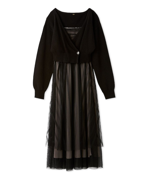 カーデセットチュールワンピース