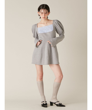 ロココ調スウェットミニワンピース