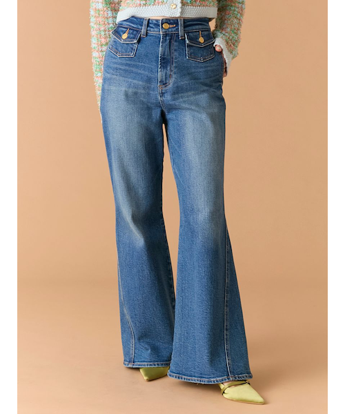 LillyBrown ストレッチフレアデニムパンツ 00 WEB限定00サイズ】ストレッチフレアデニムパンツ｜リリーブラウンの