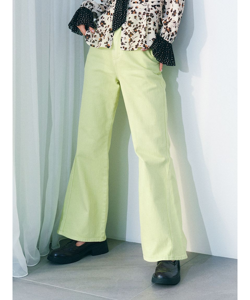 ストレッチフレアデニムパンツlily brown ストレッチフレアデニムパンツ（デニムパンツ）｜LILY BROWN（リリー