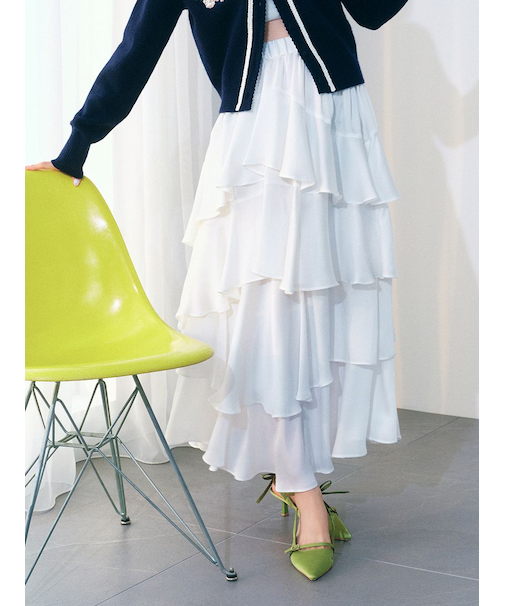 スリットティアードスカート