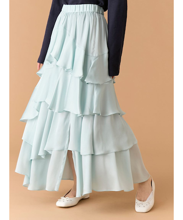 スリットティアードスカート