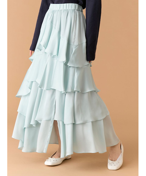 スリットティアードスカート