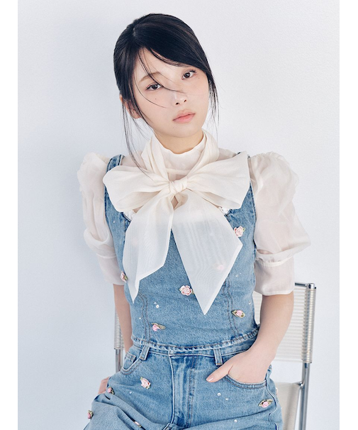 オーガンザボウタイブラウス