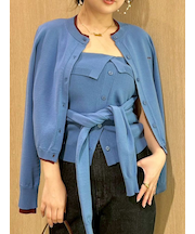 レイヤードニットベアトップ