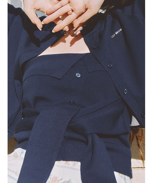 レイヤードニットベアトップ