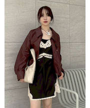 ヴィンテージスリップサテンミニワンピース