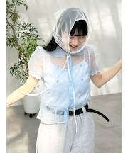 [L.B CANDY STOCK]ラウンドカラービジューブラウス