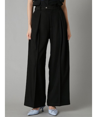 センターラインワイドタックパンツ