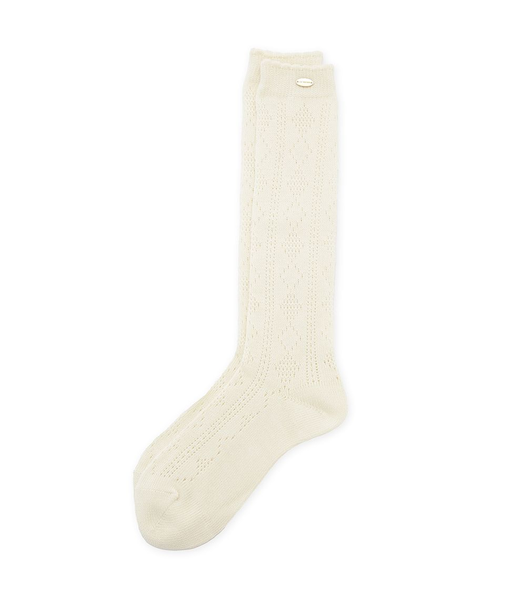 透かし編みハイソックス