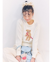 Lily Bearハートサテンニット