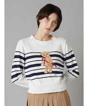 Lily Bearハートサテンニット