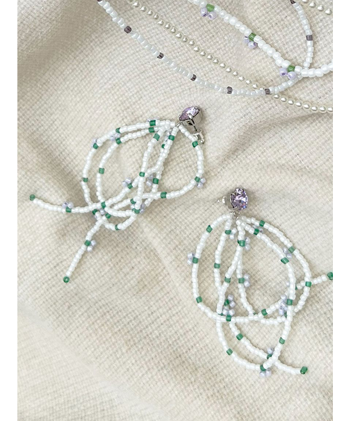 フルーツビーズピアス