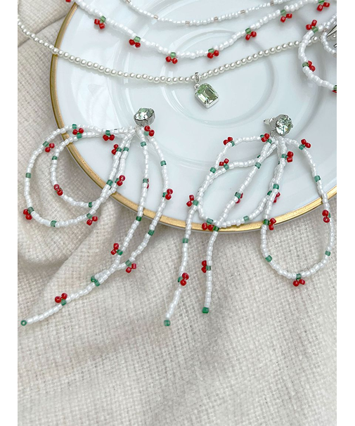 フルーツビーズピアス