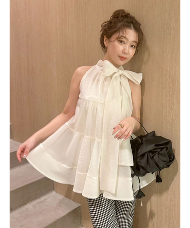 【WEB限定カラー】アメスリティアードブラウス