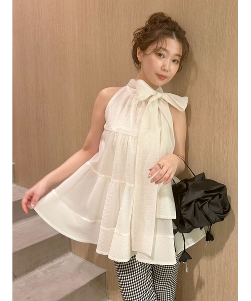 【WEB限定カラー】アメスリティアードブラウス