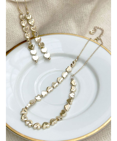 メタルハートチェーンネックレス