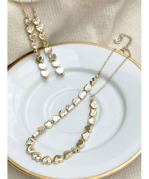 メタルハートチェーンネックレス