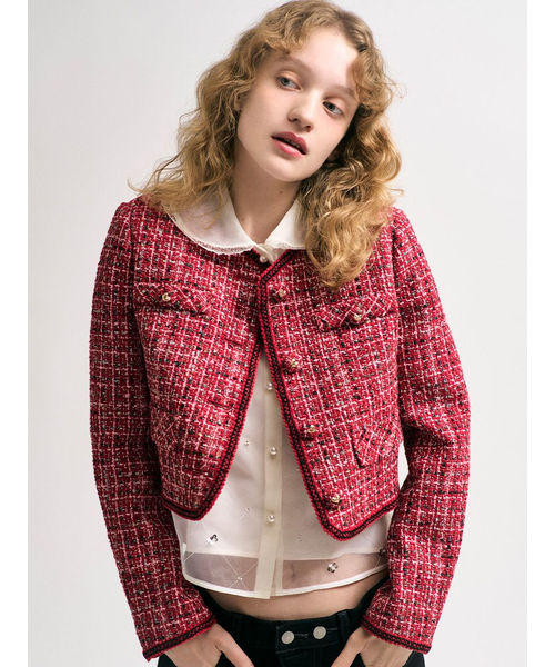 ツイードジャケット｜リリーブラウンの通販｜&mall（アンドモール