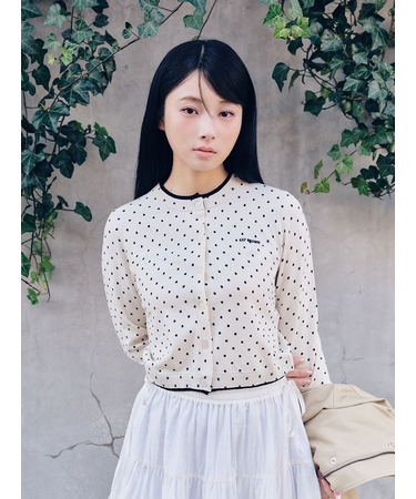 カラートリムニットカーディガン