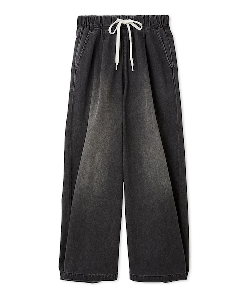 【WEB限定00サイズ】ワイドレッグイージーデニムパンツ