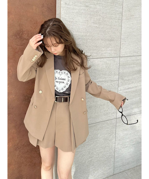 ダブルブレストジャケット｜リリーブラウンの通販｜&mall（アンド