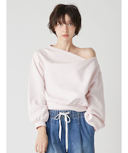 【WEB限定カラー】ドレープオフショルボンディングスウェット