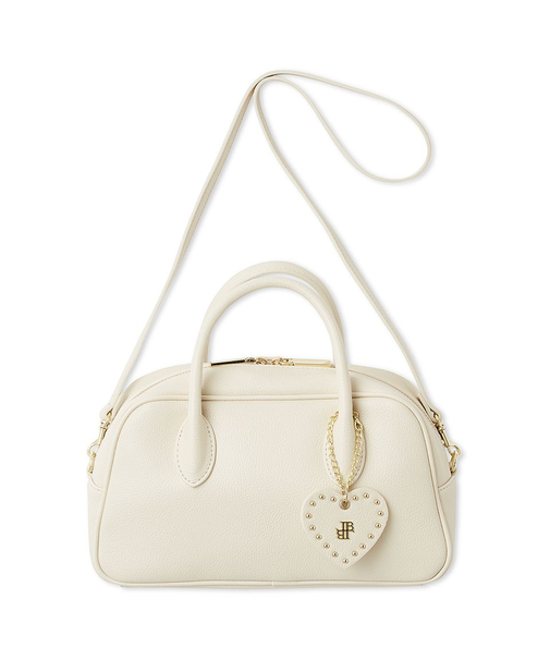 ハートチャーム付きボストンバッグ